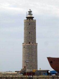 lighthouse in Livorno, Italy, rebuilt 1956
