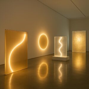 Rappresentazione illustrativa della mostra Lumen Art Exhibition a Roma (immagine non ufficiale)