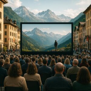 Illustrazione ispirata a Trento Film Festival 2026 (immagine non ufficiale).