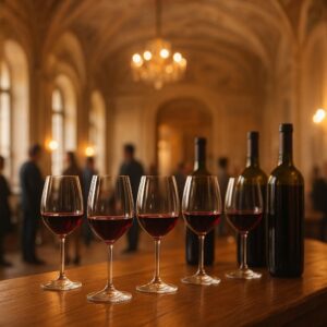 Illustrazione ispirata a Mostra del Teroldego Rotaliano a Mezzocorona (immagine non ufficiale).