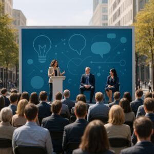 Illustrazione ispirata a Festival dell’Economia di Trento 2026 (immagine non ufficiale).