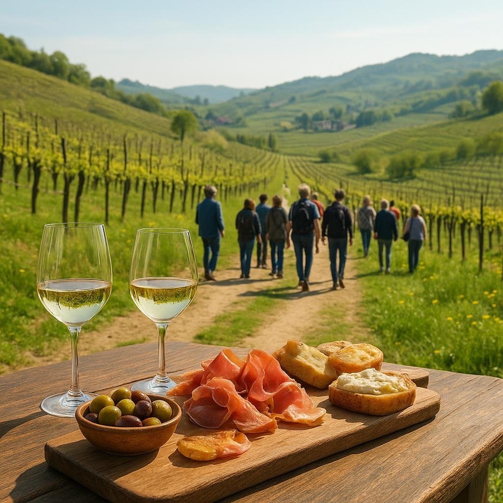 Illustrazione ispirata a Magnalonga in Valpolicella tra vigne e soste gourmet (immagine non ufficiale).