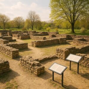 Illustrazione ispirata a Villa romana di Caselette, visita tra storia e archeologia (immagine non ufficiale).