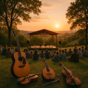 Illustrazione ispirata a Musica nelle Aie sulle colline di Faenza (immagine non ufficiale).