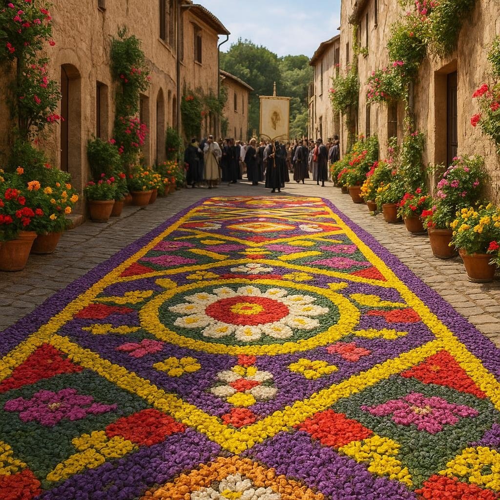 Gerano si veste di petali per l'infiorata storica