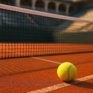 Campo in terra rossa e atmosfera da grande torneo per il Sardegna Open a Monte Urpinu (immagine non ufficiale)