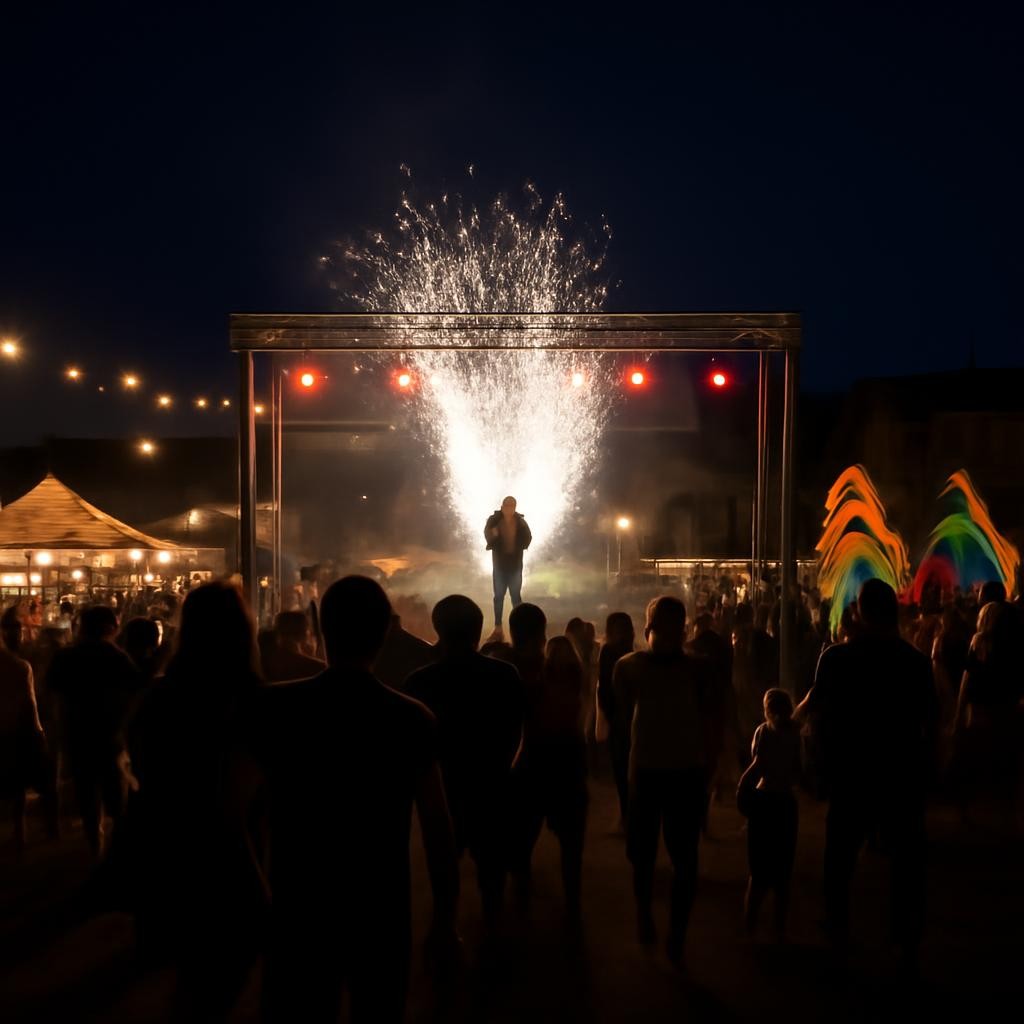 Illustrazione ispirata a Almenno San Bartolomeo accende la sua serata di festa (immagine non ufficiale).