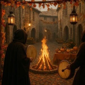 Concept visivo della notte celtica di Samhain a Riolo Terme (immagine non ufficiale).