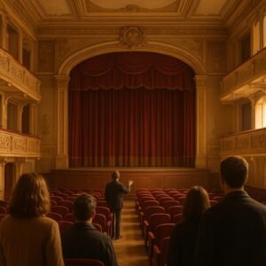 Illustrazione ispirata all'evento Visite teatralizzate per esplorare il Teatro di Villa Torlonia (immagine non ufficiale).