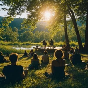 Immagine illustrativa generata per l'evento Fontecchio celebra la Festa della Musica 2026 tra natura e partecipazione (immagine non ufficiale)