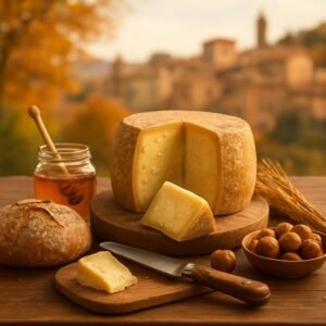 Illustrazione generata per la Fiera del Formaggio di Fossa DOP (immagine non ufficiale)