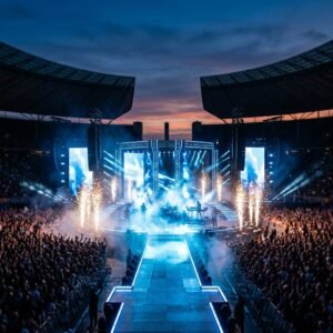 Immagine artistica di Tiziano Ferro in concerto a Messina: la data estiva allo Stadio San Filippo (Concerto di Tiziano Ferro a Messina - immagine non ufficiale)