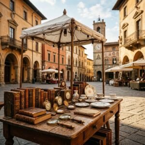Immagine artistica di Il grande mercato dell'antiquariato e del collezionismo vintage a Montagnana (Mercatino dell'Antiquariato e del collezionismo - immagine non ufficiale)
