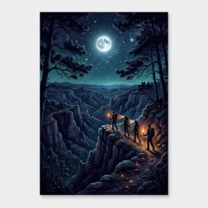 Immagine artistica di Notturni nelle Rocche: Escursioni Notturne Guidate nel Roero (Notturni nelle Rocche. Passeggiate nel Roero - immagine non ufficiale)