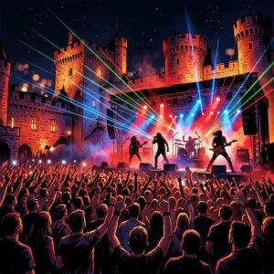 Immagine artistica di I Litfiba celebrano 17 Re al Castello Scaligero di Villafranca (Litfiba - immagine non ufficiale)