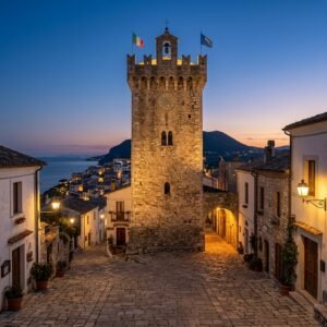 Immagine artistica di San Felice Circeo: mostra Sapiens e Habitat alla Torre dei Templari (Mostra Sapiens e Habitat a San Felice Circeo - immagine non ufficiale)