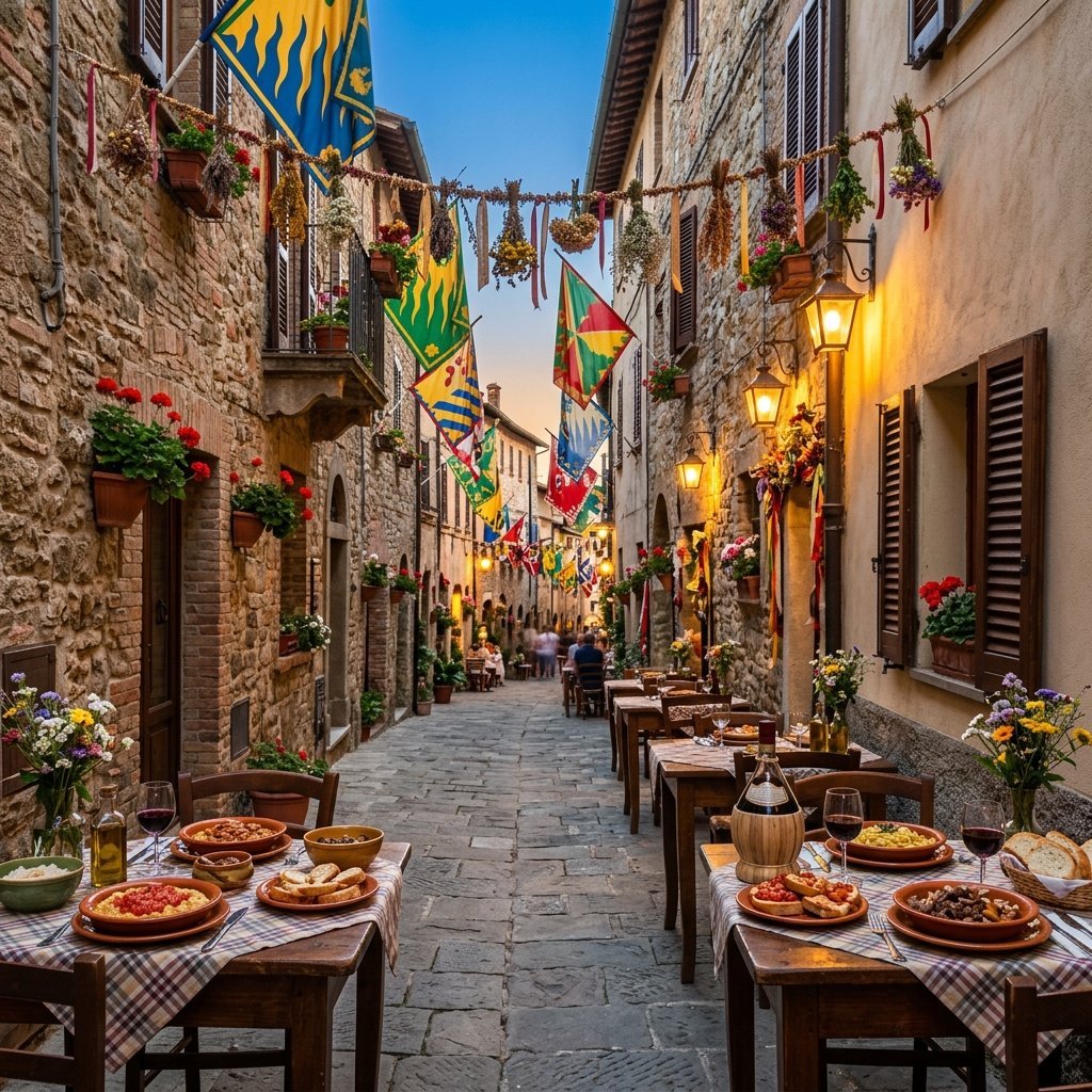 Rappresentazione artistica dell'evento Sagra della Granocchia e Storico Palio a Paganico (Sagra della Granocchia - immagine non ufficiale)