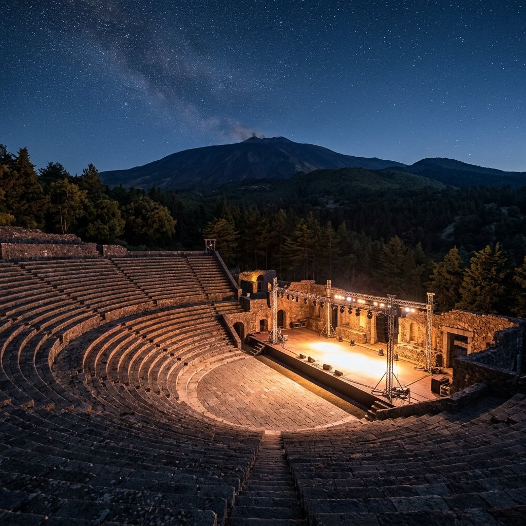 Rappresentazione artistica dell'evento Etna in Scena: Rassegna Estiva di Spettacoli e Musica a Zafferana Etnea (Estate Zafferana Etnea - immagine non ufficiale)