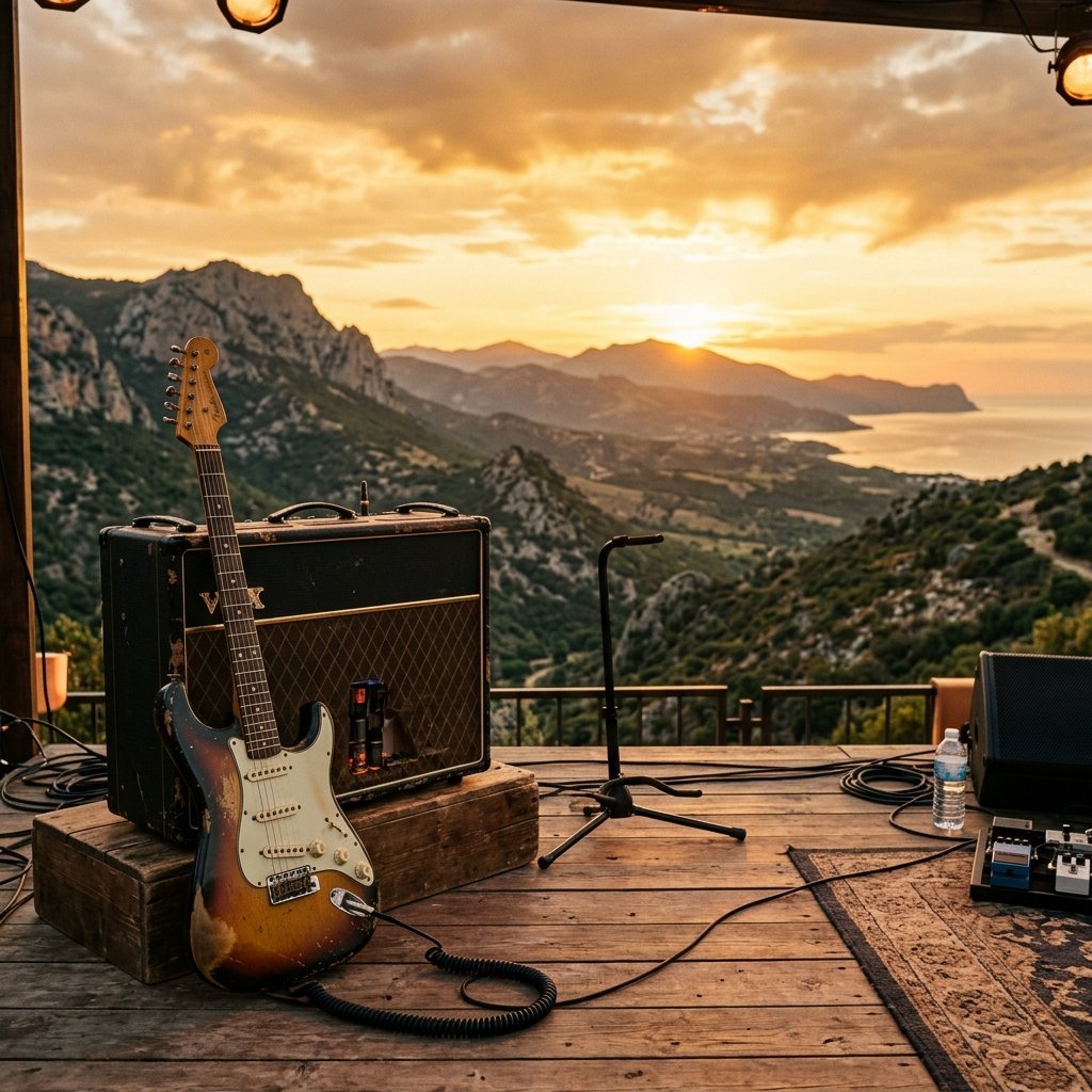 Immagine artistica di Rocce Rosse Blues 2026: La Grande Musica Rock e Blues Risuona in Ogliastra (Rocce Rosse Blues - immagine non ufficiale)