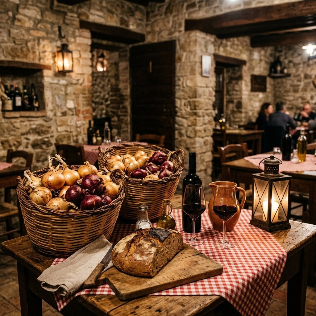 Immagine artistica di Festa della Cipolla di Cannara 2026: Sapori della Tradizione nel Borgo Umbro (Festa della Cipolla - immagine non ufficiale)