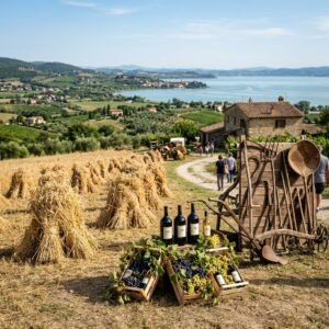 Immagine artistica di Mostra Agricola e Artigianale del Trasimeno: Tradizioni e Sapori a Castiglione del Lago (Mostra Agricola Artigianale del Trasimeno - immagine non ufficiale)