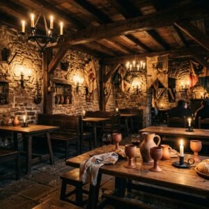Immagine artistica di Locanda del Prete di Rostoviglio: Banchetti e Atmosfere Barocche per la Quintana di Foligno (Locanda del Prete di Rostoviglio - immagine non ufficiale)