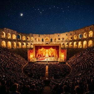 Immagine artistica di La Traviata all'Arena di Verona: il capolavoro verdiano nella suggestiva regia di Paul Curran (La Traviata - immagine non ufficiale)