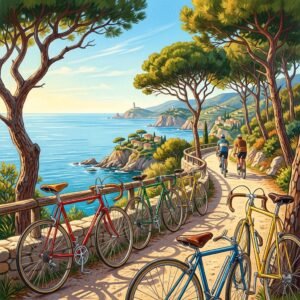 Rappresentazione artistica di Ciclostorica La Divina 2026: il fascino del ciclismo d'epoca tra Cervia e Ravenna (Ciclostorica La Divina - immagine non ufficiale)