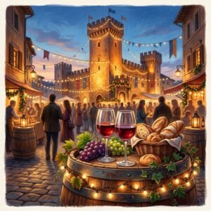 Rappresentazione artistica di Sagra della Canaiola a Pretola: festa del vino e delle tradizioni a Perugia (Sagra della Canaiola - immagine non ufficiale)