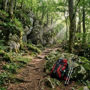 Rappresentazione artistica di Trekking della Ruzza e Grotta Camerona: escursione guidata nella natura selvaggia di Comano (immagine non ufficiale)