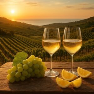 Rappresentazione artistica di Lu Sciampagnine in tour in Abruzzo: degustazioni tra mosto biodinamico e tradizione (immagine non ufficiale)