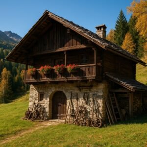Rappresentazione artistica per Viaggio nella Memoria Mòchena: Visita Guidata al Maso Rurale Filzerhof di Fierozzo (immagine non ufficiale)