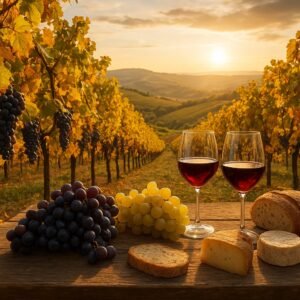 Rappresentazione artistica per Cantine Aperte in Vendemmia: Esperienze nei Vigneti e Degustazioni del Gusto in Abruzzo (immagine non ufficiale)