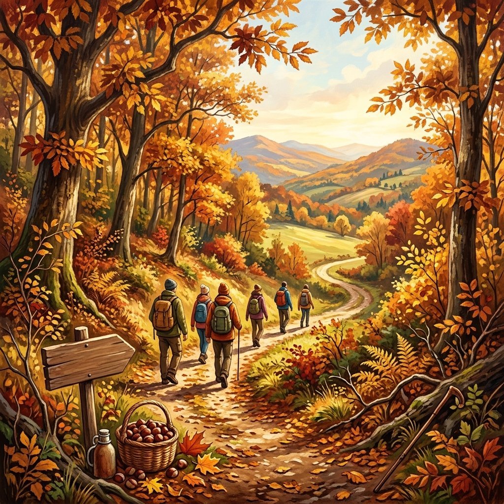 Passeggiata autunnale tra i boschi e le colline della provincia di Bergamo (Immagine non ufficiale)